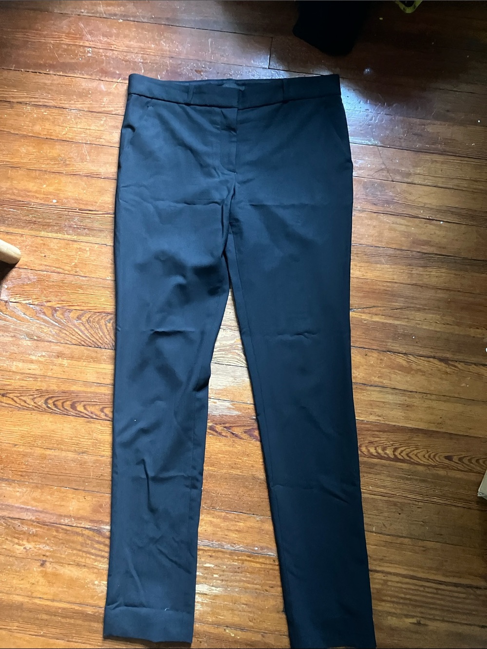 The Row Black Slim Wool Crepe Pants